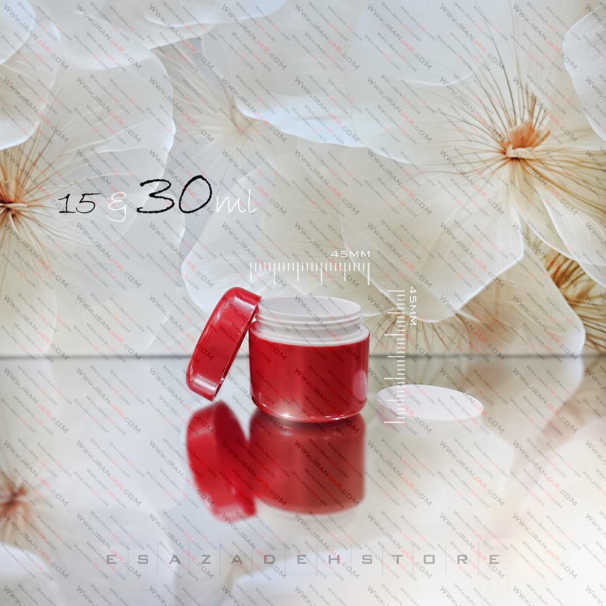 قوطی 15 و 30 گرمی دو جداره قرمز