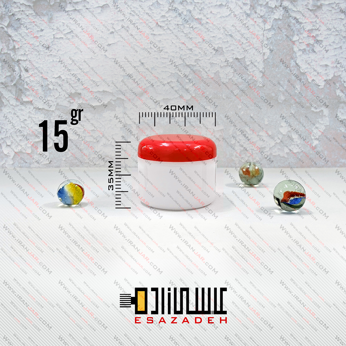 قوطی 15گرمی دوجداره درب قرمز