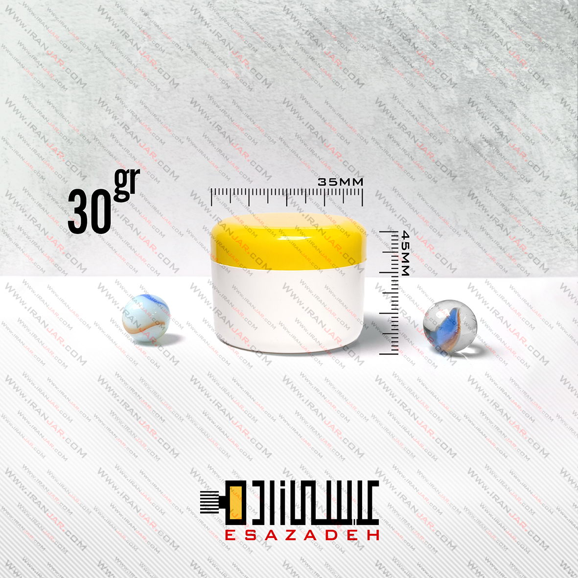 قوطی 30گرمی دوجداره درب زرد