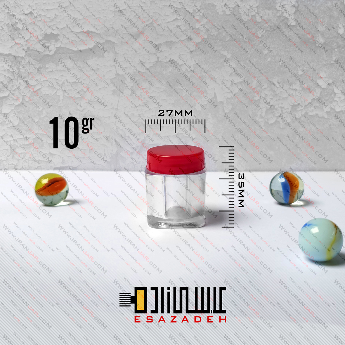 قوطی 10 گرمی کریستال 4گوش