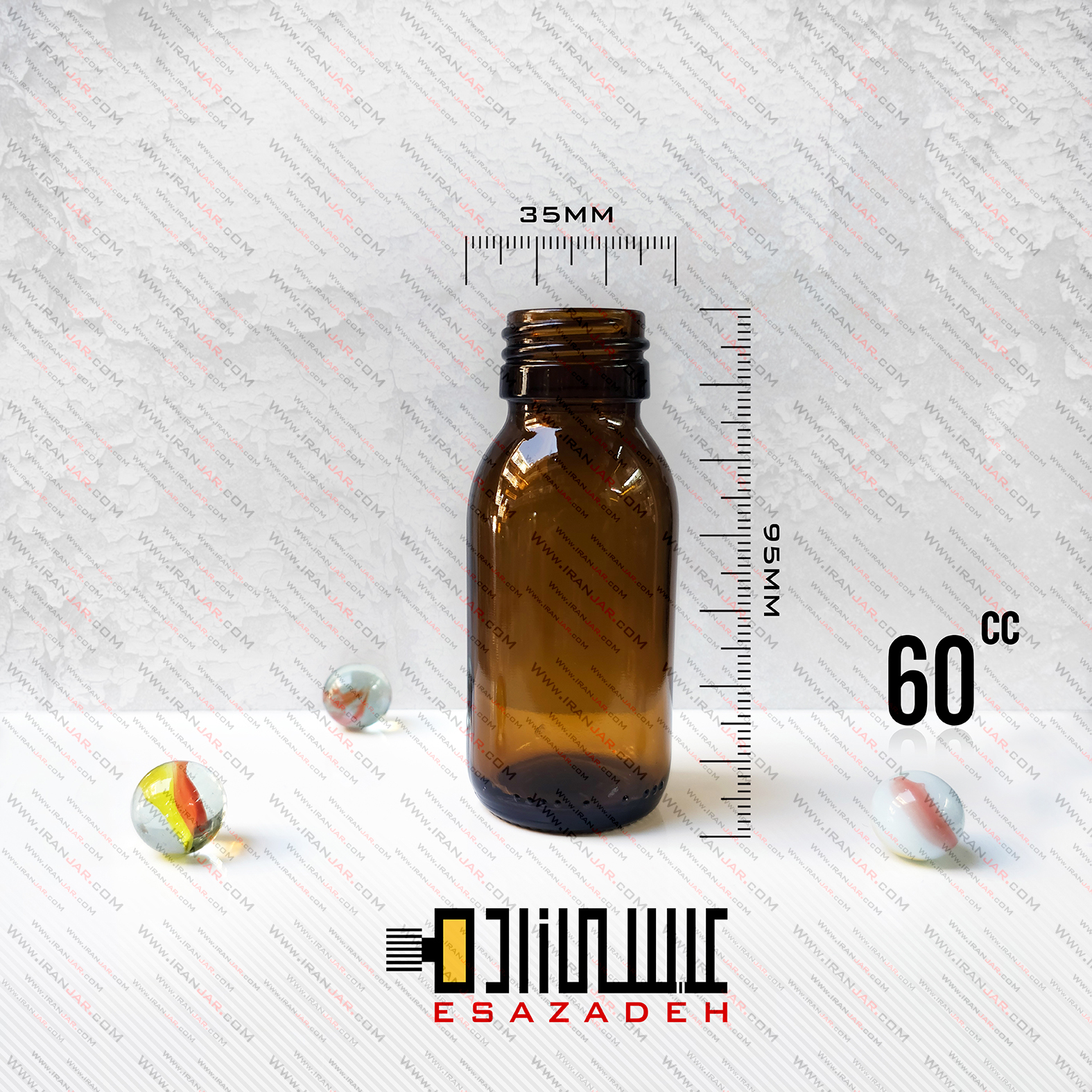 شیشه 60 میلی دهانه 28