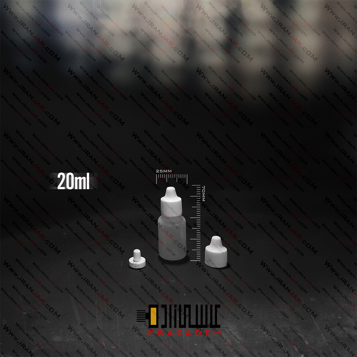 بطری 20 میلی قطره چکان دار شفاف